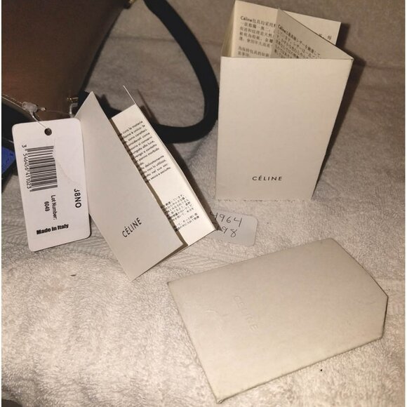 NWT EXTRA LARGE CELINE TRAPEZE TRICOLOR CROSSBODY/SATCHEL/SHOULDER HANDBAG - Picture 12 of 12